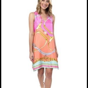 Julie Brown Aviana Pink Orange Positano Dress